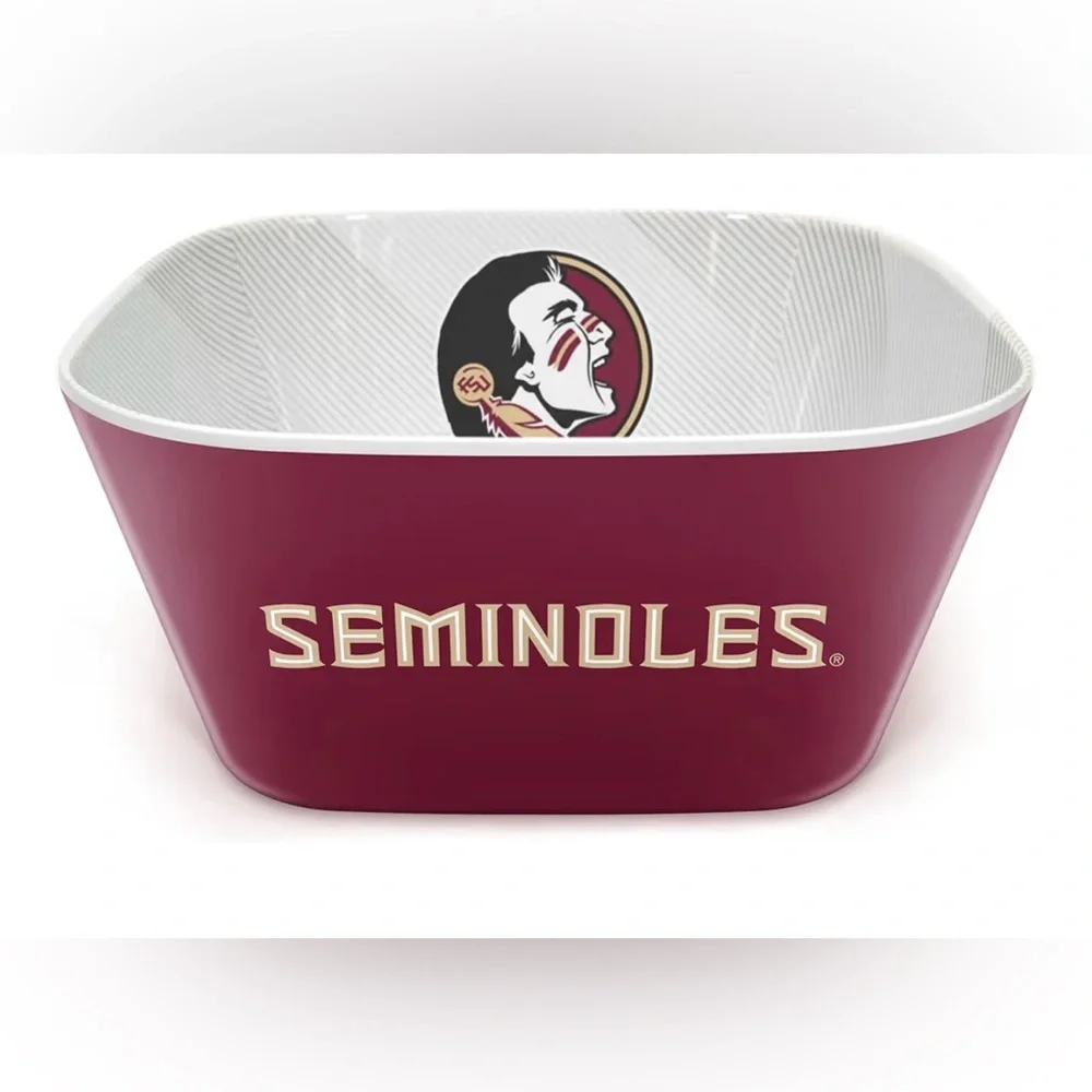 NCAA Florida State Seminoles Serving Bowl: Melamine Rounded Square, 15-Volume